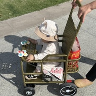 Kereta Dorong Rotan Buluh Bayi Musim Panas Ringan Kereta Rotan Tiruan Bayi Kereta Rotan Kanak-kanak 
