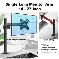 80cm SM-C012S80 / SM-C012L80 14 - 27 inch Single Computer Monitor Arm TV Mount Stand Bracket Clamp DS90 F80 2713.1, 2714