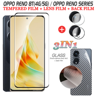 (3 in 1) For OPPO Reno 8T 5G Reno 8Z 8Pro Reno 7Z 6Z 6 5 4 5G / Reno 7 6 5 4 Pro 5G ฟิล์มกระจกนิรภัย