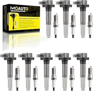 MOAUTO Set of 8 Ignition Coils Pack UF824 FR3Z12029A & 8 PCS Iridium Spark Plugs Compatible with For