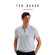 Ted Baker Mens Daldin Zip Collar Stretch Knit Polo Shirt