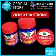 Vicks Xtra Strong Extra Strong Vapo-rub Vick Flu Relief Vaporub Vaporising Ointment 10g 25g 50g