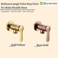 Sorento Angle Valve Stop Valve Gold Yellow Rose Gold For Bidet Flexible Hose