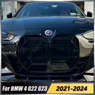 Car Front Grill Bumper Racing Grill CSL/Diamond Style Black For BMW 4 Series G22 G23 430i M440i 2021