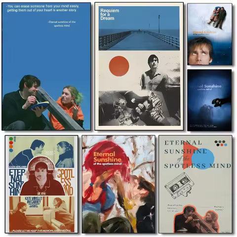 Eternal Sunshine Of The Spotless Mind Movie Poster HD Art Waterproof Wall Sticker for Home Living Ro