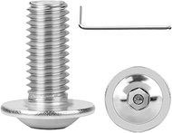 M5x12mm Flanged Button Head Socket Cap Screws Bolts Fully Thread Machine Screws Thread Coverage 304