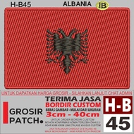 FL-45 PATCH EMBROIDERY LOGO H-B45 ALBANIA FLAG/ FLAG