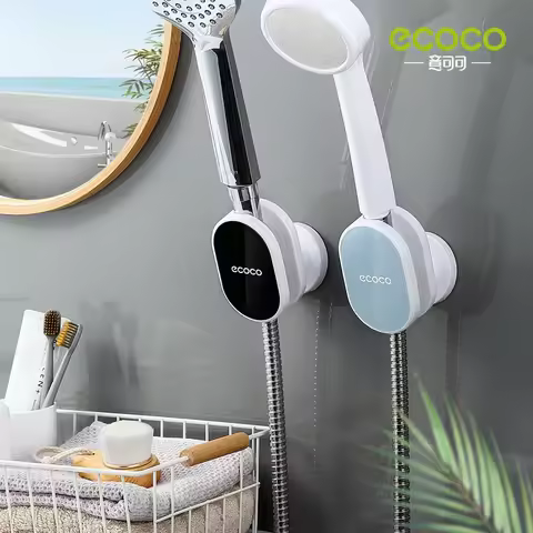 Ecoco Adjustable Shower Holder Universal Shower head Bracket No Drill Bathroom Accessories Shower St