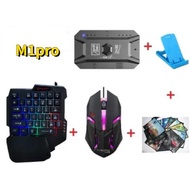 คีย์บอร์ดเกมมิ่ง คีย์บอร์ดมือถือ Gaming Keyboard คีย์บอดร์ดไร้สาย พร้อมเมาส์และอุปกรณ์เชื่อมต่อ คีย์
