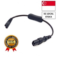 [SG FREE 🚚]Short 30CM IEC320 C7 to C8 extension cords,C8-C7 IEC Jumper Cable With Swith, Male to Fem
