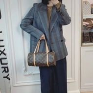 LV 路易威登 原花 Monogram Papillon 30 圓桶子母包 肩背包 M51385