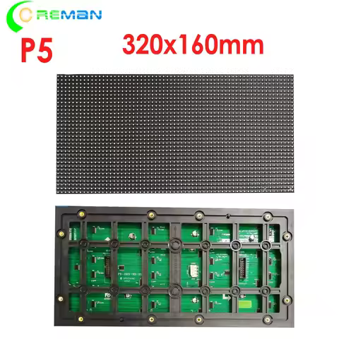 Exterior outdoor p5 led module 32x64 pixel 160x320mm SMD2727 SMD2525 SMD1921 for digital led sign