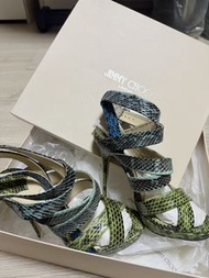 Jimmy Choo 蛇紋綁帶高跟鞋