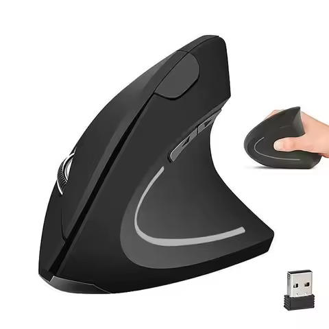 Wireless Mouse Vertical Gaming Mouse USB Computer Mice Ergonomic Desktop Upright Mouse 1600 DPI for 