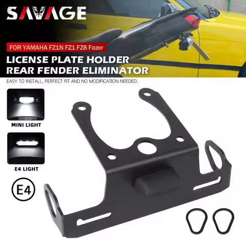 Registration License Plate Holder LED Light For YAMAHA FZ1N FZ1 FZ8 N/S Fazer FZ-1N FZ8N Motorcycle 