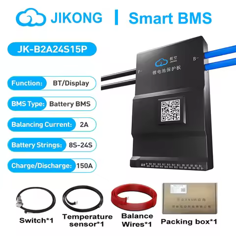 JIKONG JK BMS JK-B2A24S15P 2A Active Balance Bms 8S 10S 12S 14S 16S 18S 20S 24S Smart BMS 150A Li-io