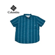 Columbia Short-Sleeved Shirt Striped Pattern Size XXL/2TG Light Fabric Comfortable To Wear