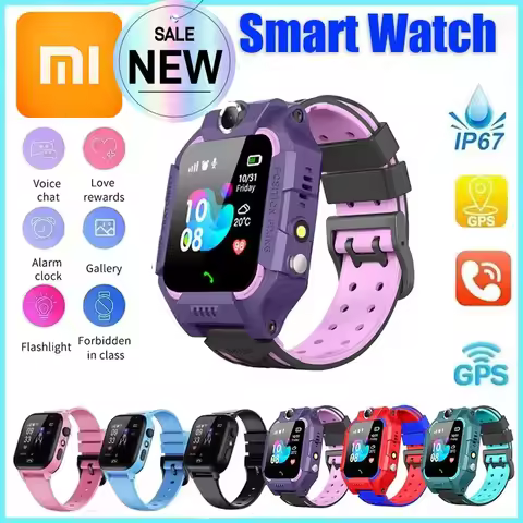 XIAOMI Kids GPS Smart Watch 5G Location SIM Card SOS Call Smart Watch Camera Waterproof Watch Gift F