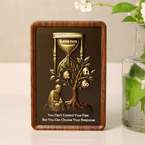 Hourglass Badge Handicraft Display Piece Memento Mori Amor Fati Commemorative Medal Fridge Magnet