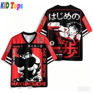 Kid's New Makunouchi Ippo Boxing Pattern 3D Children's Round Neck Short Sleeved Hajime No Ippo Fengs