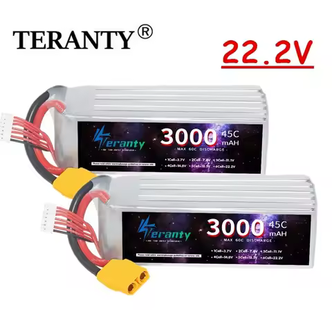 1/2PCS 6S Lipo Battery 3000mAh Racing Drone 45C 22.2V XT60 Plug Deans T XT90 For RC Quadcopter Helic