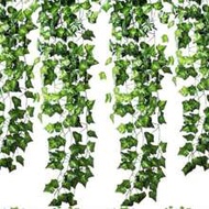 12/6pcs/Pack 84.7 Inch Artificial Rattan Vines, Fake Evergreen Ivy Vines For Bedroom, Wedding Decor,