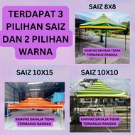 KANVAS PVC STRIPE / JALUR SAIZ 8ft X 8ft (2.5M X 2.5M) / 10ft X10ft (3MX3M) DAN 10ft X 15ft (3M X 4.