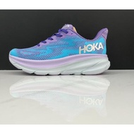 Original HOKA ONE ONE Clifton 9 Shock Absorption Men's and women's shoes Purple Blue Running shoes Size 36-45
