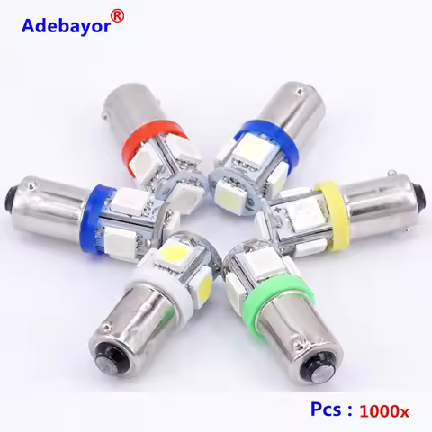 1000X T11 BA9S 5 SMD 5050 LED Light bulbs 5SMD T4W 1445 Q65B H6W 182 53 57 Car Indicators Light Inte