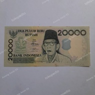 LOT.K119 UKI KERTAS KUNO INDONESIA 20000RP KI HAJAR DEWANTARA 1998 IMP