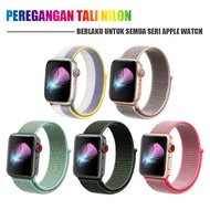 REBIERH APPLE Tali Nilon Kompatibel untuk Apple Watch 6 5 4 3 2 1 42MM 38MM Tali Nilon untuk Apple W