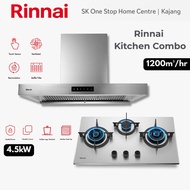 (FREE Ship) RINNAI Hood Hob Combo Set | RH-C3219-SSW | RB-773S | 1200m³/hr | Stainless Steel  | 4.5k