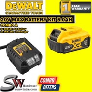DeWalt 20V MAX 5.0Ah Battery Kit + 2.0Ah Charger DCB184 DCB 184 1x / 2x Battery DCB 1102 DCB1102