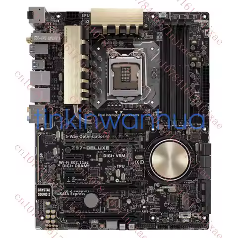 used For ASUS Intel Z97-DELUXE Z97 ATX Motherboard DDR3 LGA 1150 Motherboard Tested.