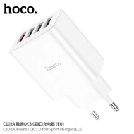หัวชาร์จ 4 USB ปลั๊กชาร์จเร็ว 28.5W Quick Charge 3.0 หัวชาร์จเร็ว Hoco C102A