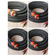 2x2.5 Jack Banana To Jack Speakon Orange B Speaker Cable 0.5 1 2 3 5 7 Meters Banana Plug