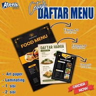 Print Menu Board List Menu Board/ Restaurant Menu/ A3 A4 A5 (Economy Package)