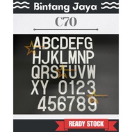 Car Plate Number Flat JPJ Spec / Nombor Plate Kereta Standard Font Design JPJ Approve (C70)