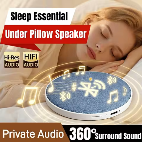 2026 New Wireless Pillow Speaker for HiFi Stereo Sound Private Audio No Disturb for Sleep Aid Surrou