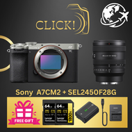 Sony a7C II /ILCE-7CM2 Mirrorless Camera + SONY SEL2450F28G + 2X64GB CARD + NP-FZ100 + BC-QZ1