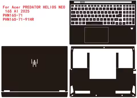 Pre-Cut Laptop Vinyl Decal Cover Skin Sticker for Acer PREDATOR HELIOS NEO 16S AI PHN16S-71 2025 PHN