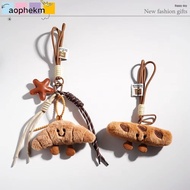 AOPHEKM French Baguette Keychain, Plush Hanging Plush Doll Keychain, Cartoon Car Key Chain