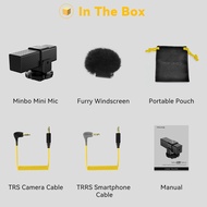 7Ryms MinBo Mini Cardioid Condenser Microphone for iPhone/Android/GoPro/Insta360 X3/Canon/Nikon Came