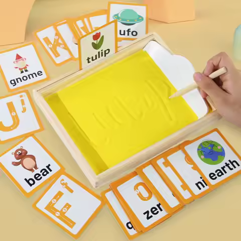 Sand Art Writing Kit for Kids: Play with Sand to Learn Letters and Words—Super Fun Early Learning fo