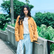 EDWIN 男裝 工裝夾克外套 (土黃色) #牛仔外套