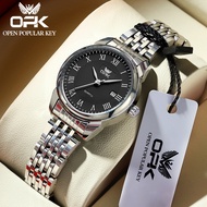 【รับประกัน 1 ปี】OPK นาฬิกา ผู้หญิง ใหม่ ของแท้ 100% สายสแตนเลส แฟชั่น กันน้ำ นาฬิกาดิจิตอล