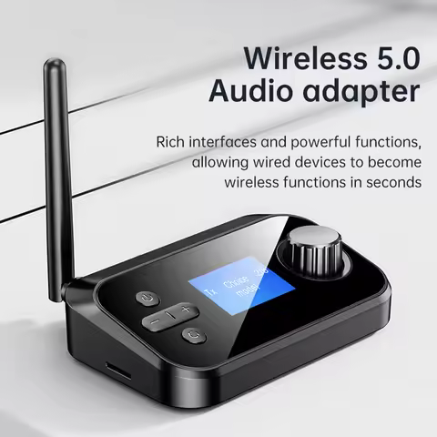 C41 Bluetooth 5.0 Audio Transmitter Receiver With Mic Stereo AUX 3.5Mm Jack RCA Wireless Adapter TV 