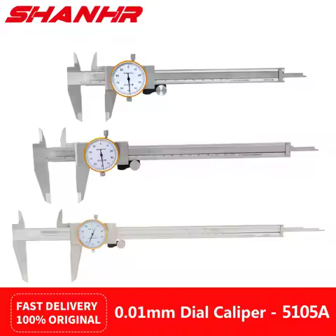 SHANHR Double Shock Proof Dial Calipers Precision Vernier Caliper Micrometer Dial Caliper Vernier Ga