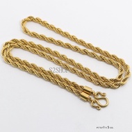 s2shop สร้อยคอสแตนเลสแท้ สร้อยคอพระ ลายเกลียว ห้อยพระได้ 1 องค์ ความกว้าง 5 มม.ความยาว 26 นิ้วNo.126