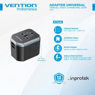 Vention Travel Adapter Universal Usb Adapter Fast Charger Ac Plug Limited Edition